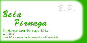 bela pirnaga business card